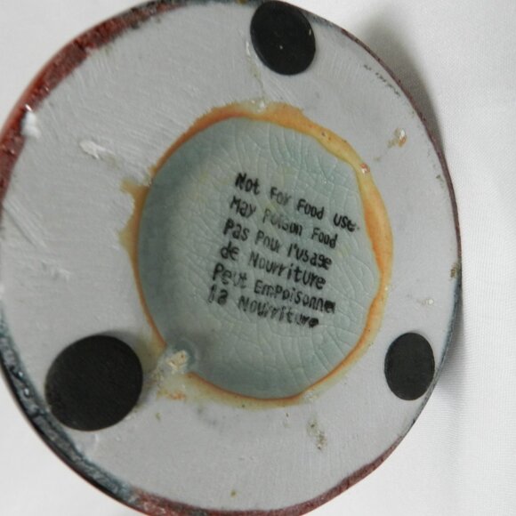 Vintage Chinese Art Pottery Flambe Glazed Red Oxblood 13.5"  Tall Vase ombre - Picture 12 of 12